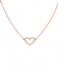 Super Stylish  Necklace Small Heart rose (1470)